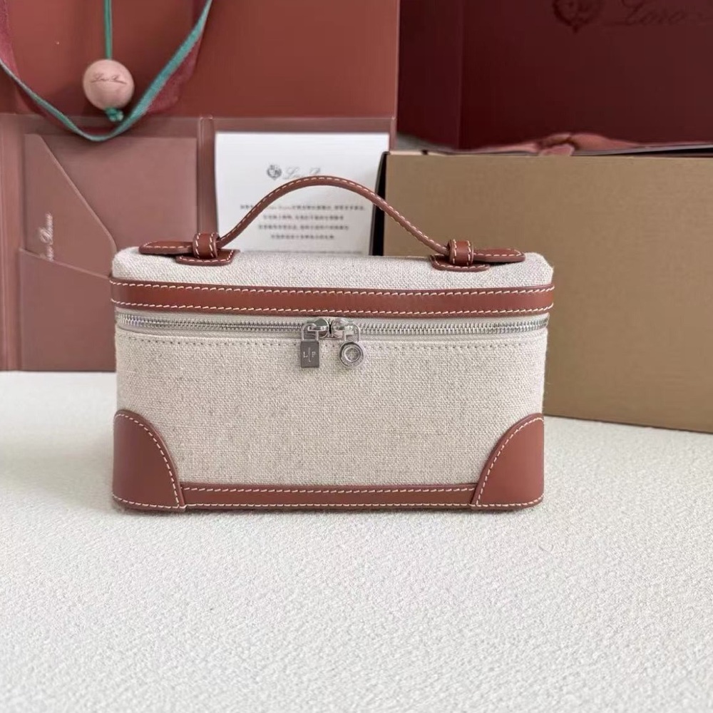 Loro Piana Beige and Tan Crossbody Bag